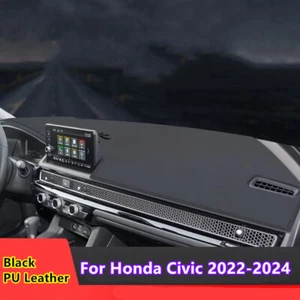 Alfombra protectora de tablero de cuero para automóvil Honda Civic 11th 2022-2024 - Imagen 1 de 3