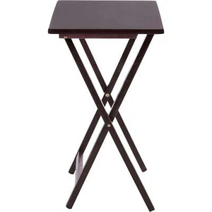 2 Packs Folding TV Tray Table Walnut 19 x 15 x 26 Inch Easy Storage for Snacks - Bild 1 von 5
