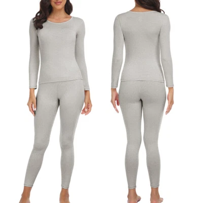 Ropa Interior Térmica para Mujer Larga Johns Capa Base Clima Frío Cálido Prendas para el torso Parte Inferior Foto 1 de 4