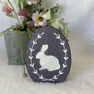 Resin Easter Bunny Egg Purple Easter And Spring Home Decor - Picture 1 of 4