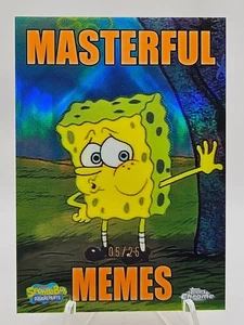 2025 Topps Chrome SpongeBob Masterful Memes MM-1 Tired SpongeBob Orange /25 SSP - Picture 1 of 2