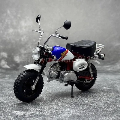 1/12 Scale AOSHIMA For Honda Monkey Blue Motorcycle Diecast Collection Toy Gifts - Image 1 of 4