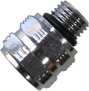 Scuba Adaptor M-7/16-20 F-3/8-24 AS568-012-N70 | 7/16-20 UNF-2A | 3/8-24 UNF-2B - Picture 1 of 1