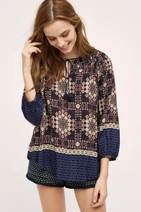 NWT ANTHROPOLOGIE TYLHO Kay Peasant Top Sz XS - Picture 1 of 4