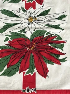 CORREDOR DE MESA VERA Navidad Navidad Vintage Algodón ~ 66" x 13-3/4" - Imagen 1 de 12