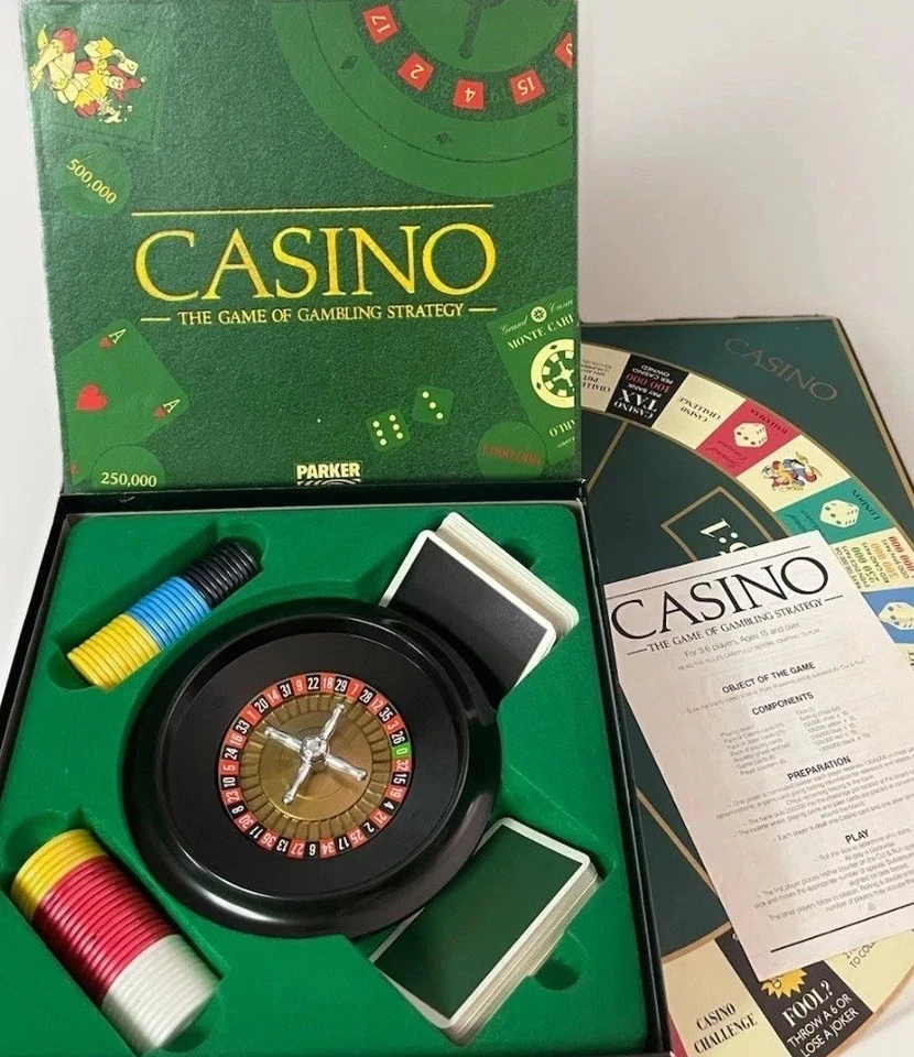 Casino The Game Of Gambling Strategy Board Game By Parker 1988 Vintage Complete - Image 1 of 4