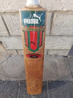 Vintage Puma Millichamp Dominator 1000 English Willow Short Handle Cricket Bat - Image 1 of 4