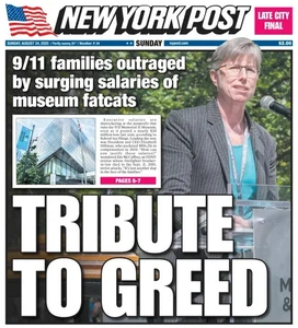 NEW YORK POST ZEITUNG HOMMAGE AN DIE GIER BÖSE SCHLECHT 24.08.25 - Bild 1 von 2