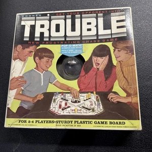 TROUBLE Vintage 1965 Brettspiel Pop-O-Matic Nr. 310 Kohner Bros *komplett - Bild 1 von 9
