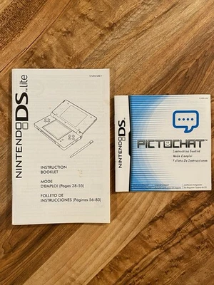Folleto de instrucciones Nintendo DS Lite y folleto de instrucciones DS Pictochat Foto 1 de 4