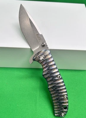 Kizer Knives Ki401X1 3.5" S35VN Milled Anodized Titanium Britton Discontinued NW - Image 1 of 4