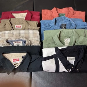 8 Stück Vintage Wrangler Western Hemden Herren Langarm Knopf verschiedene Größen - Bild 1 von 24