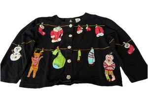 Michael Simon Girls Christmas Sweater Size 4/5 Embellished - Picture 1 of 3