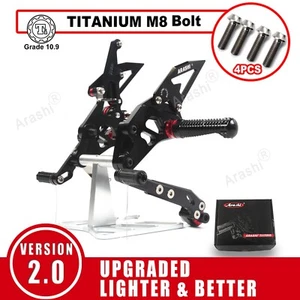 Reposapiés y pernos de titanio M8 para Suzuki GSXR1000 GSX-R 1000 2009-2016 - Imagen 1 de 12