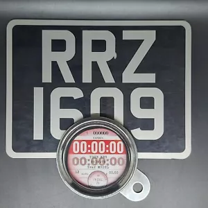 Custom Tax Disc With Classic Steel Holder With 8 x 6 Black & Silver Show Plate - Picture 1 of 6