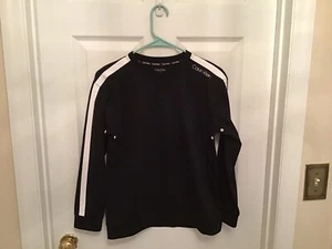 Calvin Klein Boys Accent Stripe Sweatshirt Black L-XL - Picture 1 of 5