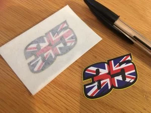 Cal Crutchlow Nummer 35 Union Flagge Design - (sehr kleines Paar) - Bild 1 von 1