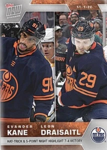 2022-23 PEGATINA TOPPS NOW NHL EDMONTON ENGRASADORES EVANDER KANE LEON DRAISAITL #40 - Imagen 1 de 1