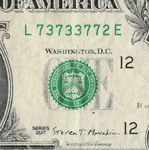 Billete de dólar Trinary 3s 2s 7s de lujo número uno serie L73733772E - Imagen 1 de 11