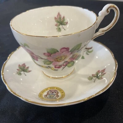 Vintage Bone China Cup & Saucer by Regency Apple Blossom, England - Image 1 of 4