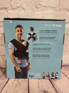 Baby K'tan Original Baby Carrier Black & White Print XS - Hands Free - Picture 1 of 6