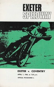 EXETER FALCONS V COVENTRY ~ 1 APRIL 1968 ~ SPEEDWAY PROGRAMME - Picture 1 of 1