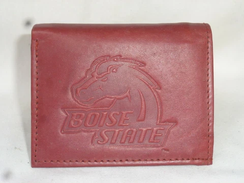 BOISE STATE BRONCOS   Leather TriFold Wallet   NEW  dkb z lw Cover