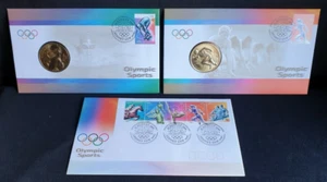 FDC PNC Australia Set Olympic Sports Five Dollar Coins 2000 - Picture 1 of 10