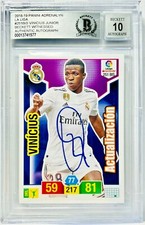 Vinicius Jr. Signed 2018-19 Panini Adrenalyn La Liga #251BIS RC BAS Beckett 10