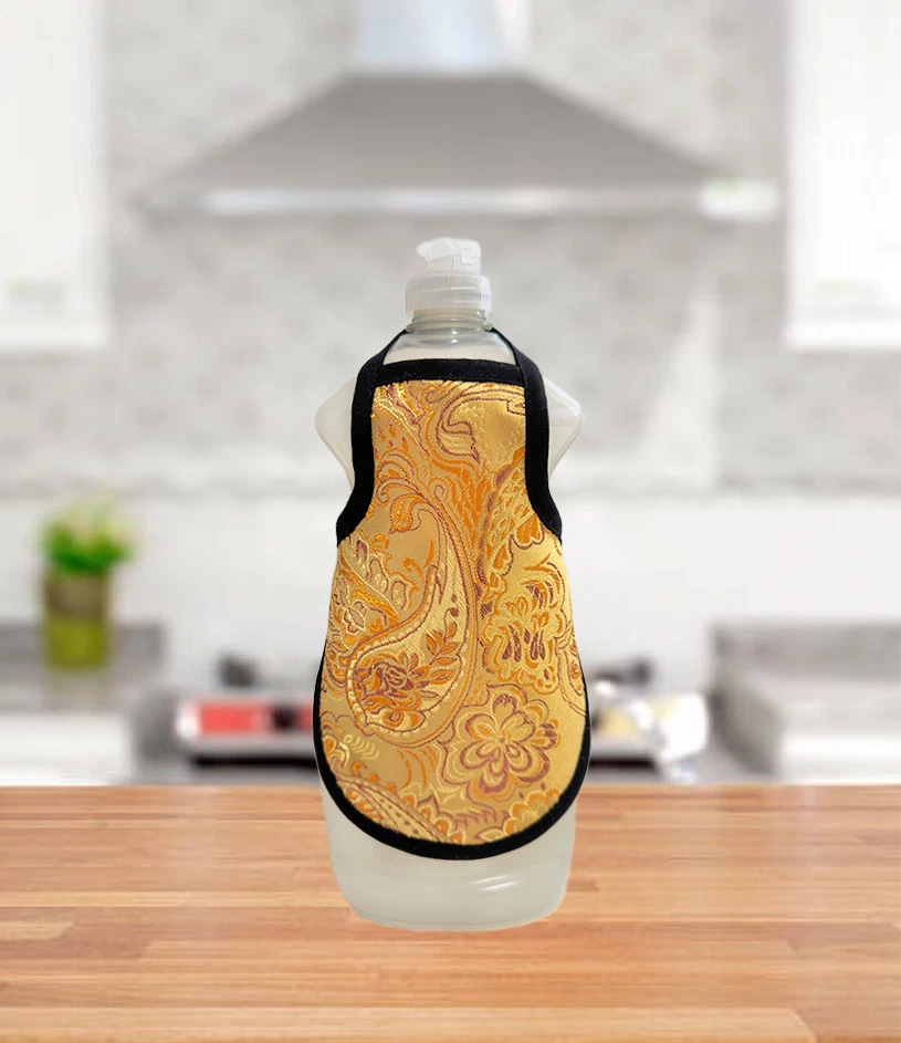 Delantal botella jabón plato decoración cocina satinado metálico cachemir dorado se adapta a 25 oz Foto 1 de 1