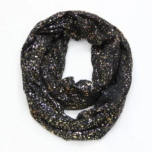 Mujer Moda Brillante Bronceado Dorado Punto Infinito Hijab Bufandas Fignood Para Damas - Imagen 1 de 12