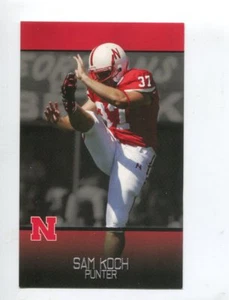 2005 Nebraska Cornhuskers Football Pocket Schedule Alltel card Sam Koch Ravens - Picture 1 of 2