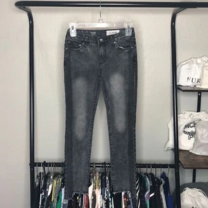 AG Adriano Goldschmied The Pieced Slim Straight Raw Hem Crop Jeans - Picture 1 of 6