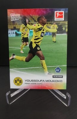 2020/21 Youssoufa Moukoko Topps Now First Home Goal Rookie RC  - Image 1 of 2
