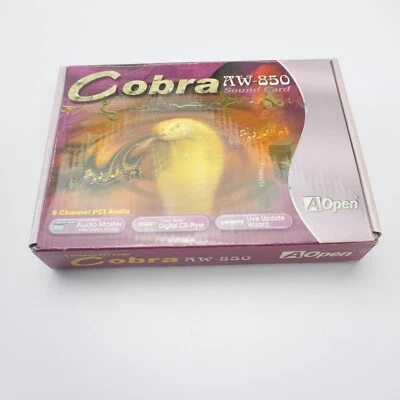 NEW Vintage Collectible AOPEN COBRA AW-850 SOUND CARD 6 CHANNEL PCI - Image 1 of 4