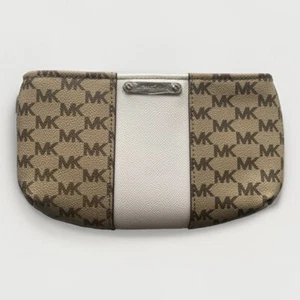 NEW MSRP $88 Authentic Michael Kors Brown/White Waist Belt Bag Fanny Pack S/M - Picture 1 of 3