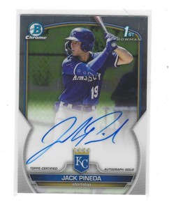 2023 Bowman Chrome Jack Pineda On Card Auto! Royals!
