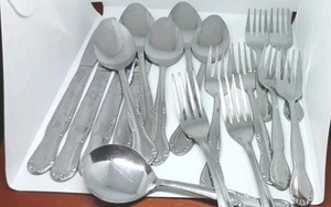 Oneida Chatelaine18pc flatware Set Stainless Serving Flatware used - Picture 1 of 4