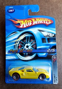 2006 Hot Wheels FORD GT-40 Yellow REDLINE SERIES 2/5 097/223 1:64 REDLINE 5 SP - Picture 1 of 12
