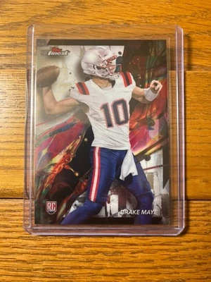 Topps Finest Drake Maye #62 RC 2024 "Común" - New England Patriots QB Foto 1 de 2