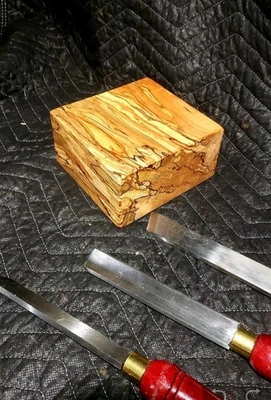 1) Un cuenco de arce dividido ambrosía de 5"×5"×3" en blanco/torneado de madera Foto 1 de 2