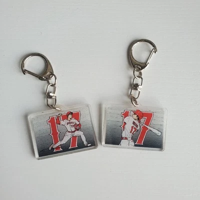 Los Angeles Angels Ohtani Keychain 2-Piece Set MLB Baseball White & Red Used - Image 1 of 4