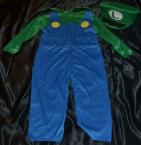 Disfraz de Halloween Luigi Super Mario Brothers Bros. niños talla 11-12 XL grande niños - Imagen 1 de 5