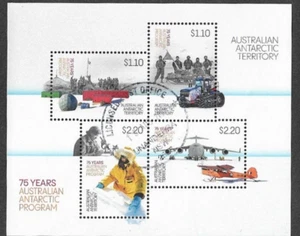Australian Antarctic Territory-75 yrs AAT Program 2022 fu .cto min sheet - Picture 1 of 1