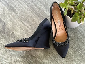 Women Black Wedge closed toe shoes Pour La Victoria Enya  8.5 M - Picture 1 of 9