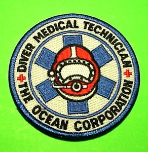 THE OCEAN CORPORATION FLORIDA DIVER MEDICAL TECHNICIAN 3 1/2" VINTAGE PATCH - Picture 1 of 1
