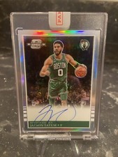 2022-23 Panini Contenders Optic 1985 Tribute Auto Jayson Tatum Silver Prizm