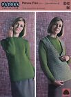 ~ Vintage 1960s Patons Knitting Pattern For Lady's Sweater & Two-Tone Slipover ~