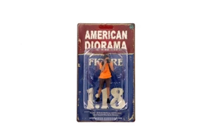 Car Meet 2 1:18 Scale American Diorama Figure VI Man Guy Orange w Camera 4" - Picture 1 of 2