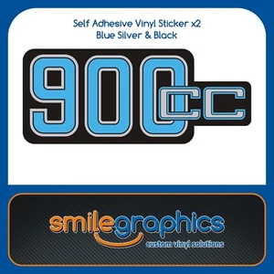 BMW R90 900cc Battery Cover Side Panel Stickers Decals Black Blue Silver - Picture 1 of 1